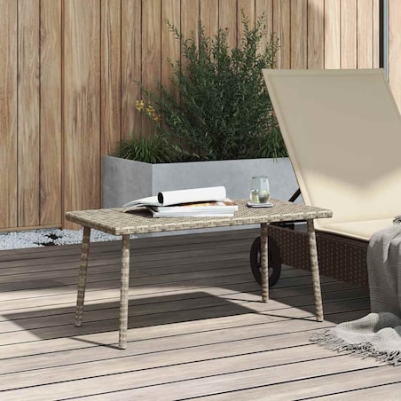vidaXL Stolik kawowy ogrodowy prostokątny jasnoszary 80x40x37 cm
