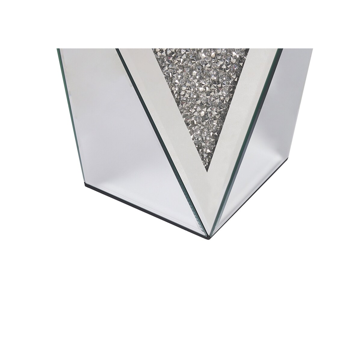 Stolik pomocniczy lustrzany srebrny LUXEY