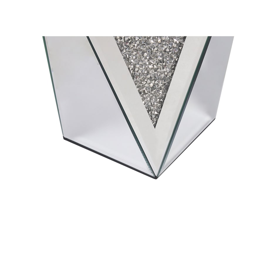 Stolik pomocniczy lustrzany srebrny LUXEY