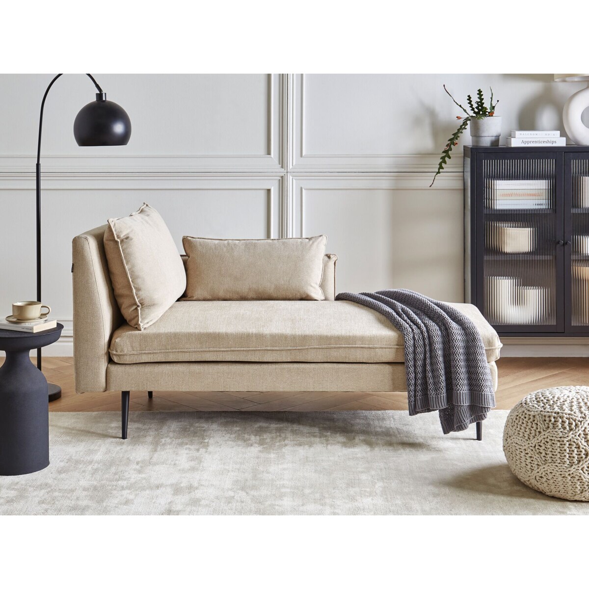 Szezlong lewostronny YERRES Beżowy