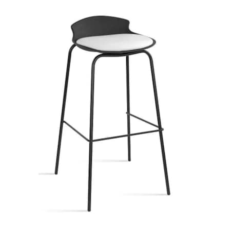 Hoker barowy DUKE czarny/biały