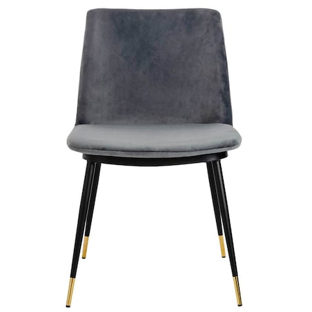 Welurowe krzesło jadalniane Diego KH1201100122.DKGREY King Home ciemnoszare