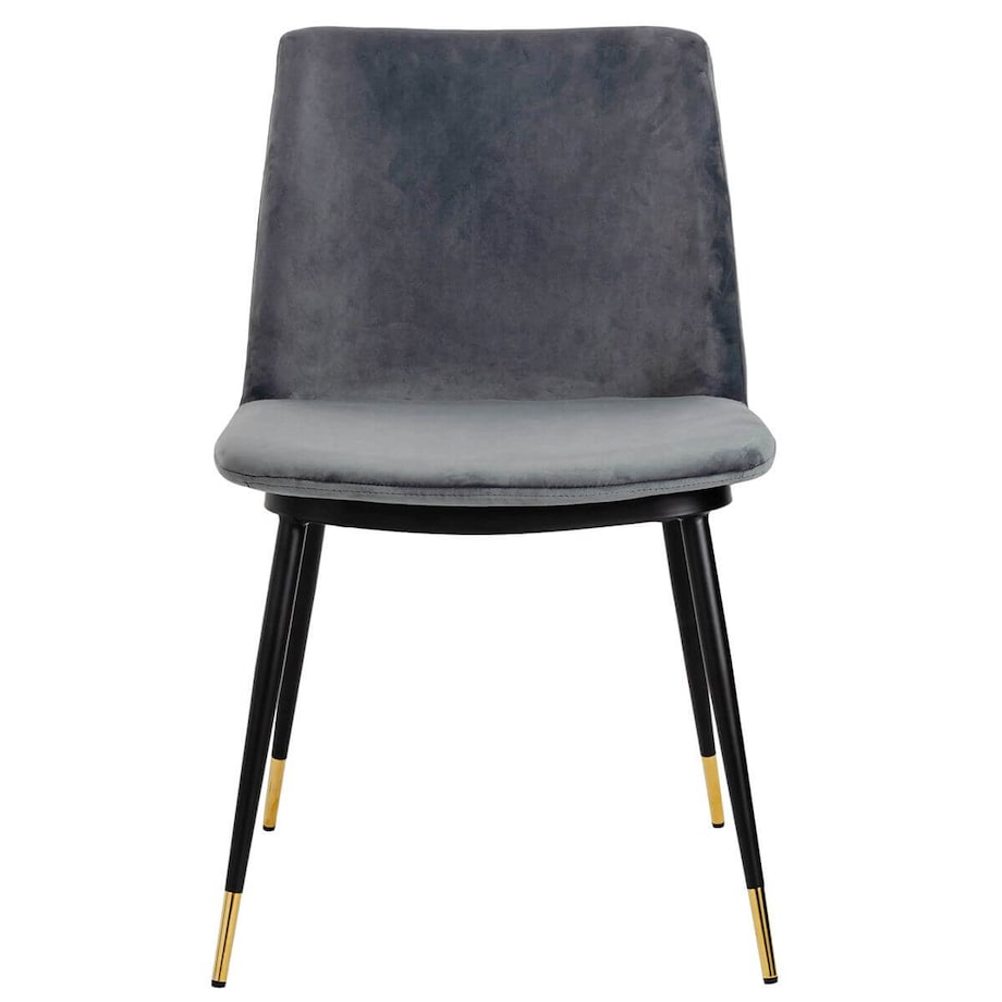 Welurowe krzesło jadalniane Diego KH1201100122.DKGREY King Home ciemnoszare