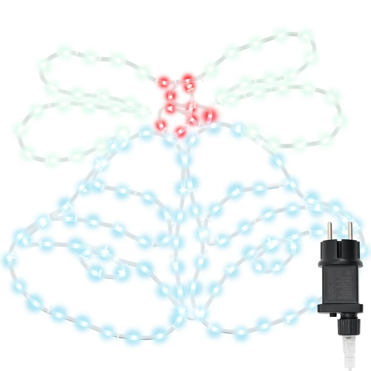 vidaXL Dzwonek Świąteczny Wielokolorowe 56 x 46 cm PVC