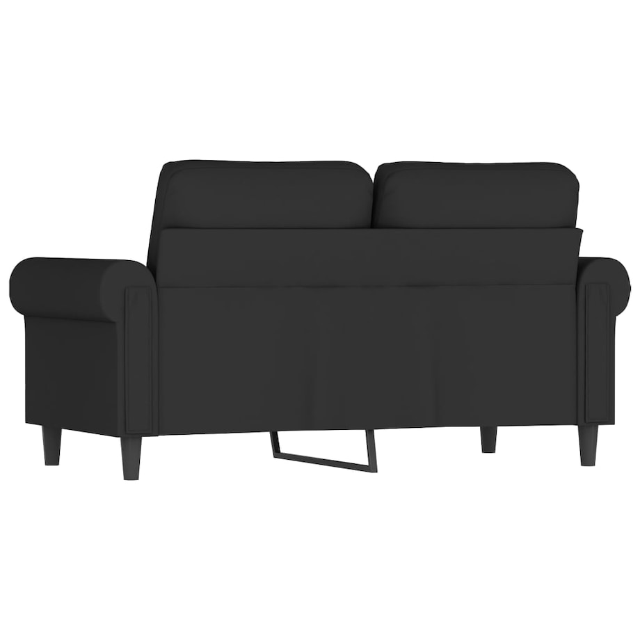 vidaXL Sofa 2-osobowa, czarna, 120 cm, tapicerowana aksamitem