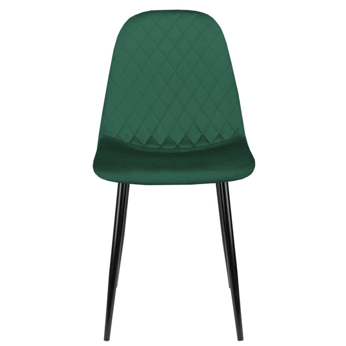 Krzesło tapicerowane pikowane nowoczesne do salonu jadalni zielone