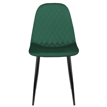 Krzesło tapicerowane pikowane nowoczesne do salonu jadalni zielone