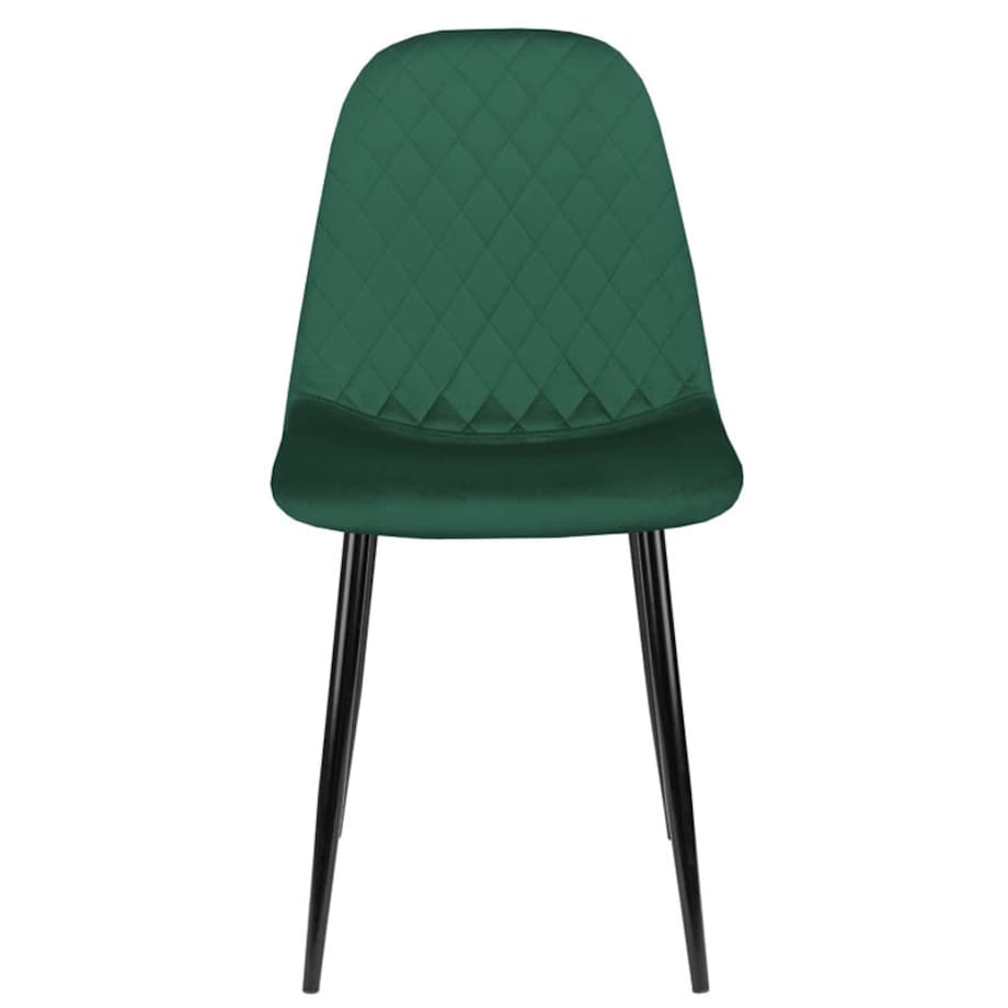 Krzesło tapicerowane pikowane nowoczesne do salonu jadalni zielone