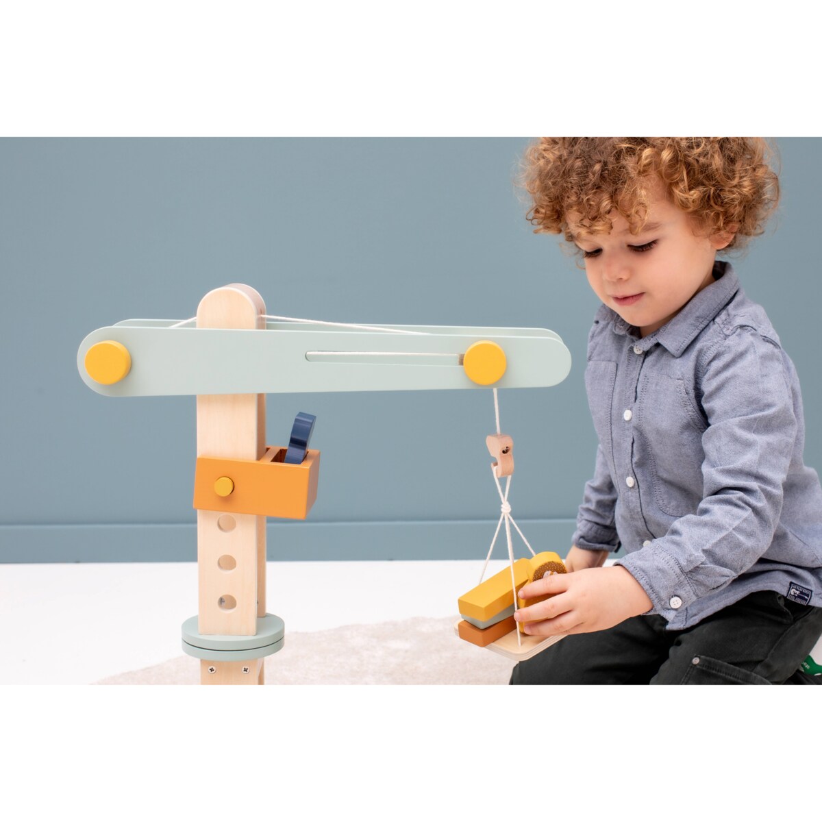 Drewniany dźwig budowlany Trixie Baby