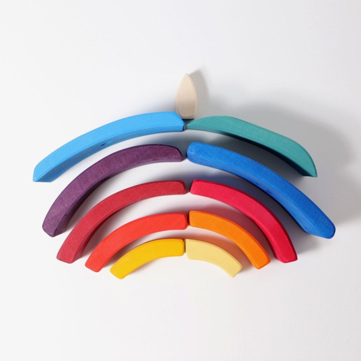 Wieża drewniana dla dzieci Łódka - klocki Grimm's kolorowe 1+