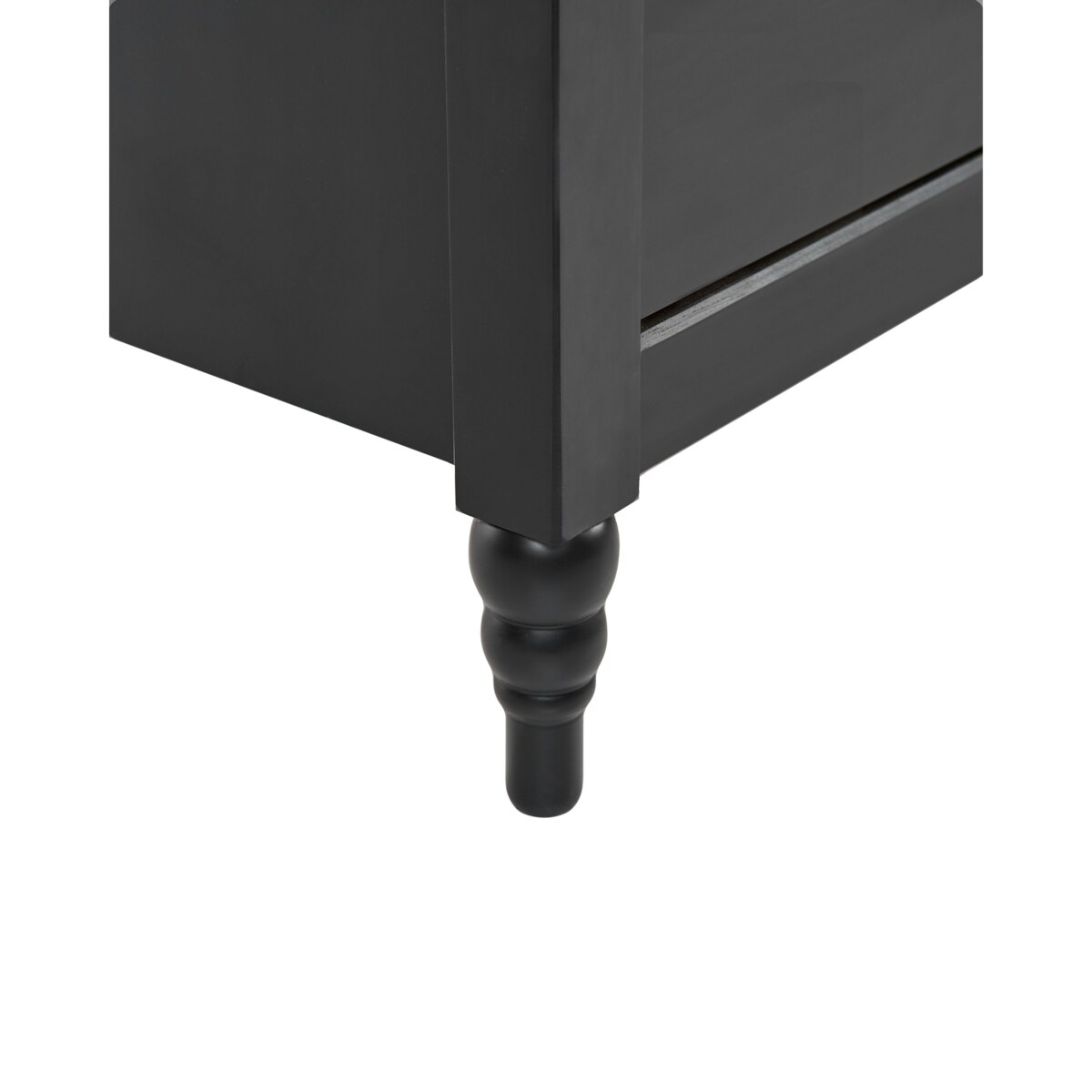 Szafka nocna 2 szuflady Drewno Czarny SHILLINGTON