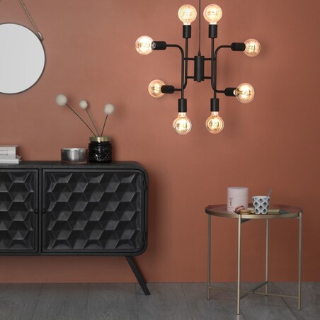 Nowoczesna lampa sufitowa do salonu, 8 żarówek, wys. 42 cm