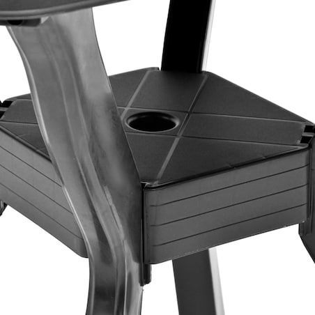 vidaXL Stolik bistro, antracytowy, 70x70x72 cm, plastikowy