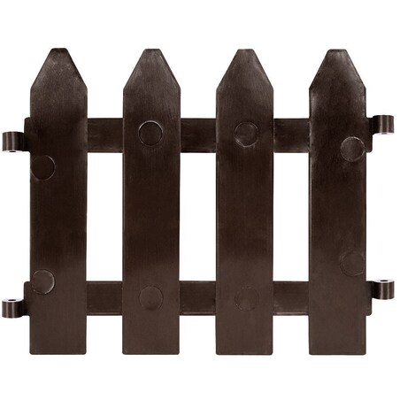 Palisada płotek ogrodowy obrzeże zestaw brązowy 10 szt. 200 cm 20x15 cm