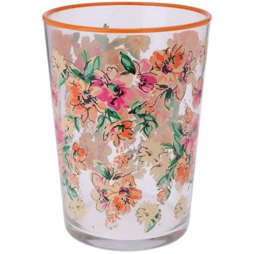 Duża szklanka w kwiatowy wzór, 510 ml