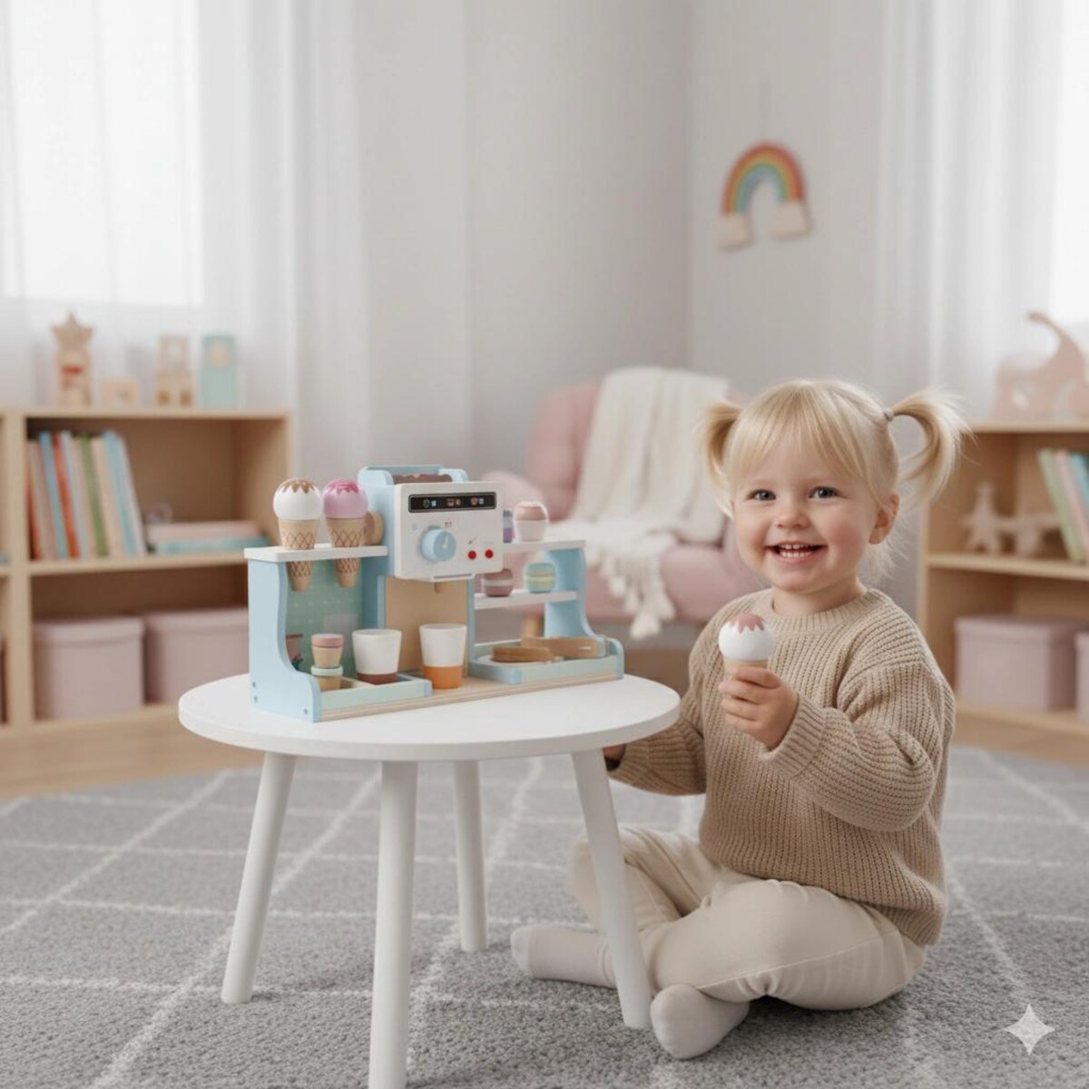 Drewniana lodziarnia dla dzieci ICEheaven - zabawkowy sklep z lodami Mibbi