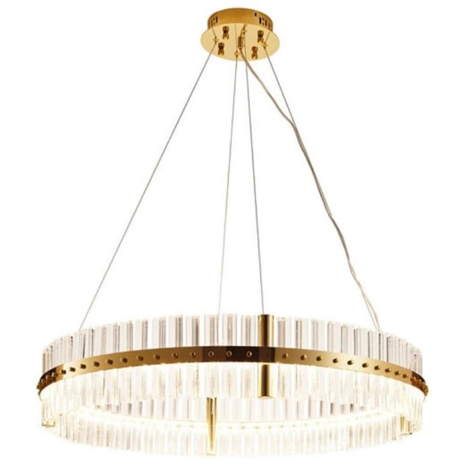 Żyrandol glamour Lugano DN925-85 Step LED 60W kryształy glamour złoty