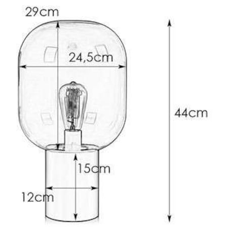 Stojąca LAMPA industrialna BROOKLYN 107481 Markslojd szklana LAMPKA stołowa loftowa na biurko czarna przydymiona
