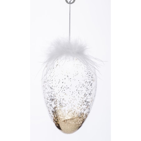 Dekoracja wielkanocna - jajko do stroików 15x10x10 cm PASKADAG - II duże złote