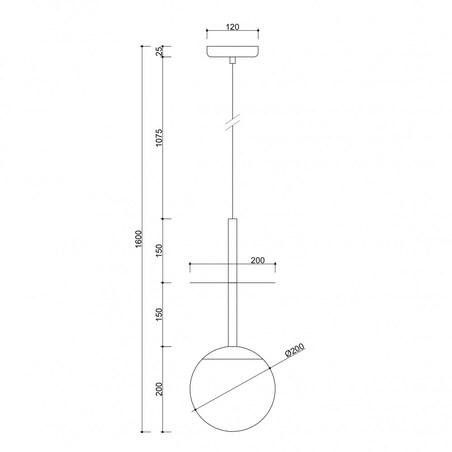 PLAAT A czarna sufitowa lampa wisząca z mosiądzem