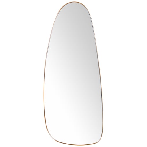 Lustro ścienne CERGY 39 cm 95 cm Metal Złoty