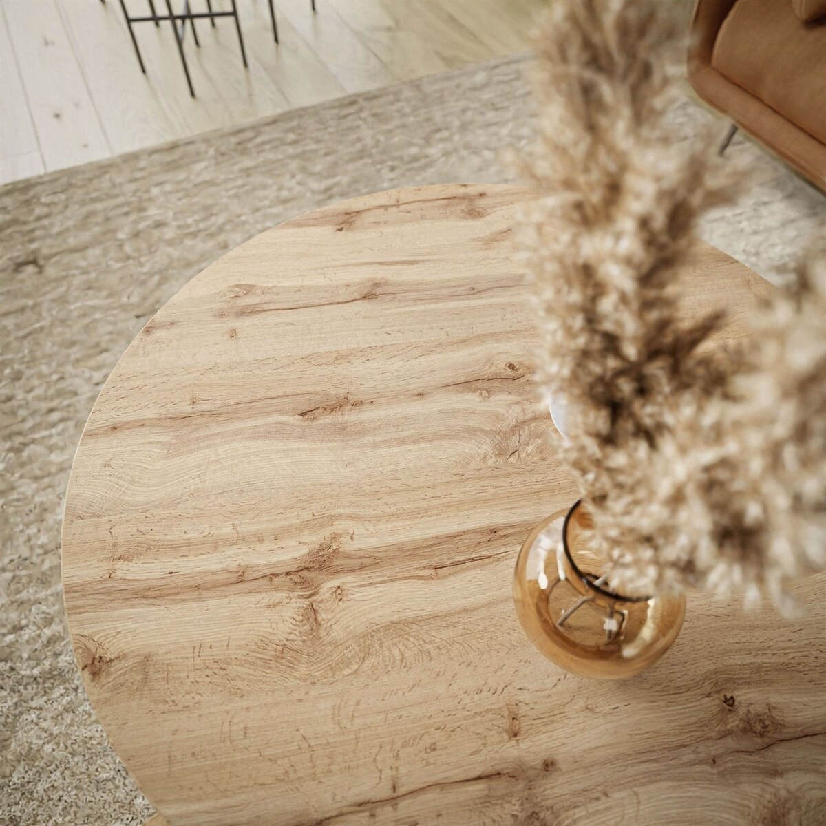 Stolik kawowy LORI 2w1 czarny dąb wotan