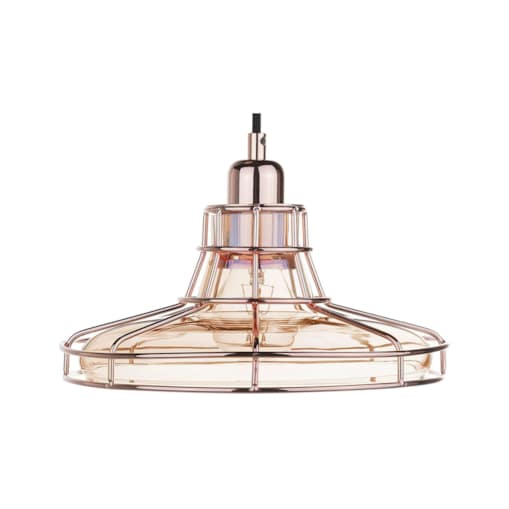 Lampa wisząca szklana miedziana TORRE