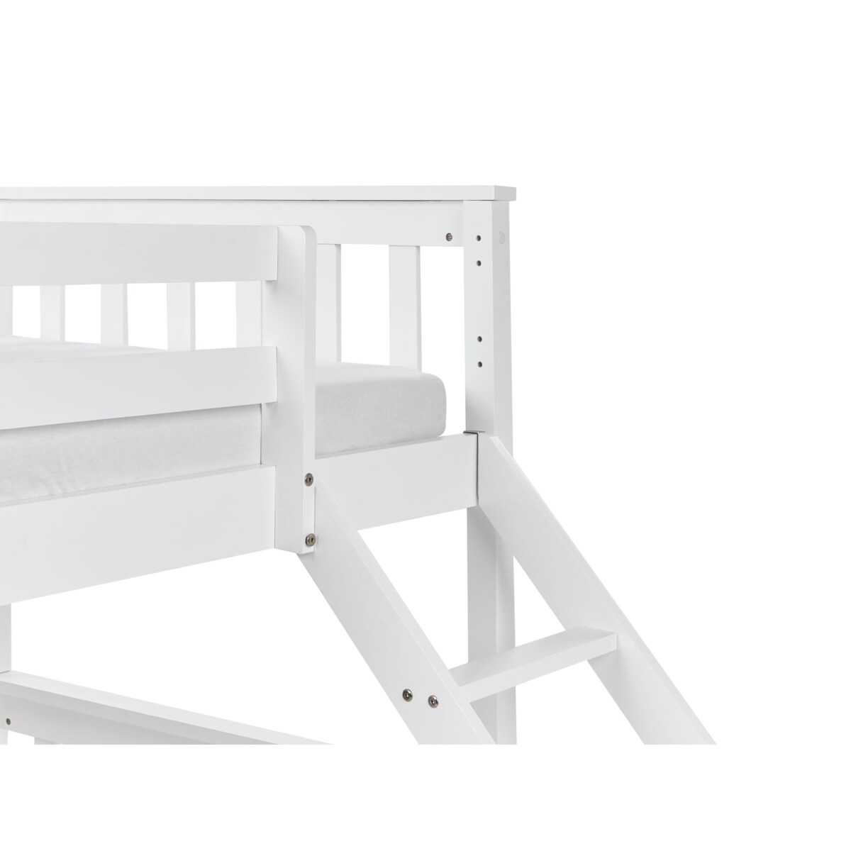 Łóżko piętrowe Drewno sosnowe BIERNE 90/140 x 200 cm Biały