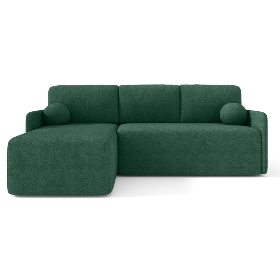 Nowoczesny narożnik BLUMEN boucle uniwersalny - zielony