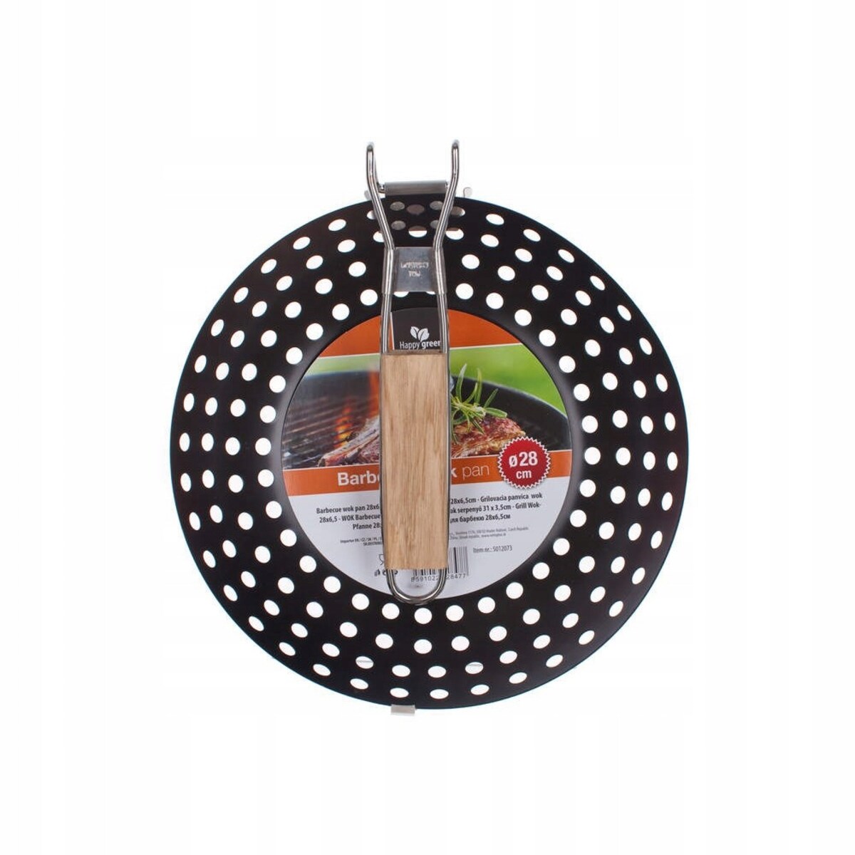 PATELNIA WOK GRILLOWA grillowania warzyw mięs stal na grill piknik tacka