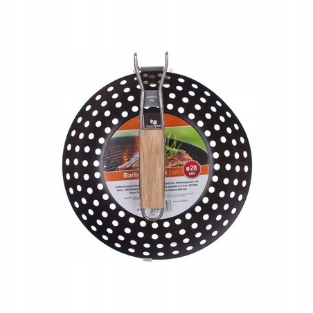 PATELNIA WOK GRILLOWA grillowania warzyw mięs stal na grill piknik tacka