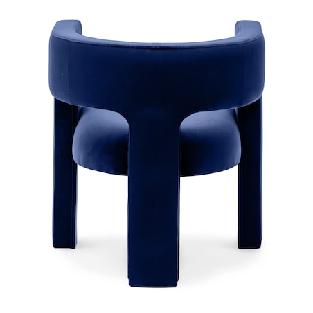 Fotel wypoczynkowy aksamitny granatowy Tiana