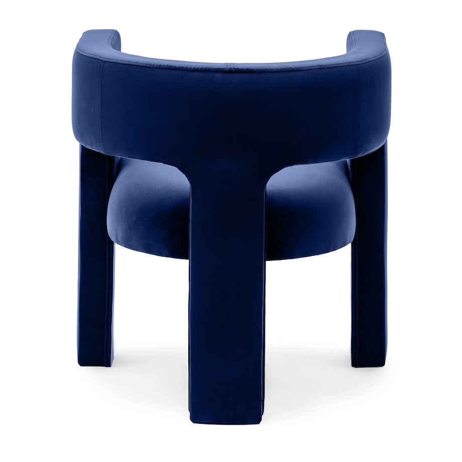 Fotel wypoczynkowy aksamitny granatowy Tiana