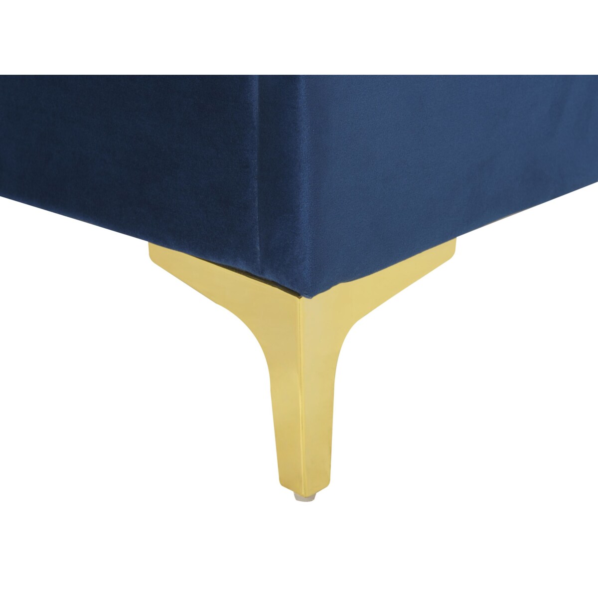 Łóżko welurowe 160 x 200 cm granatowe LIMOUX