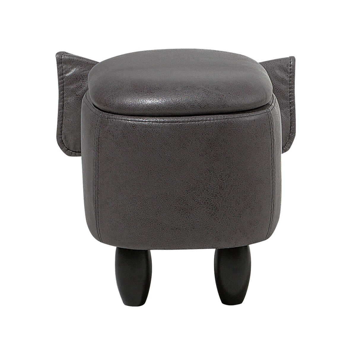 Pufa zwierzak ze schowkiem ekoskóra ciemnoszara ELEPHANT