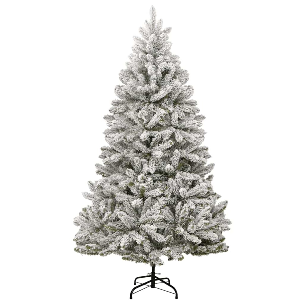 vidaXL Sztuczna choinka na zawiasach, 300 lampek LED i bombki, 240 cm