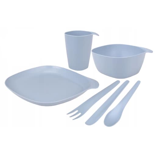 KOMPLET NA PIKNIK kemping grill naczynia dla 1osob