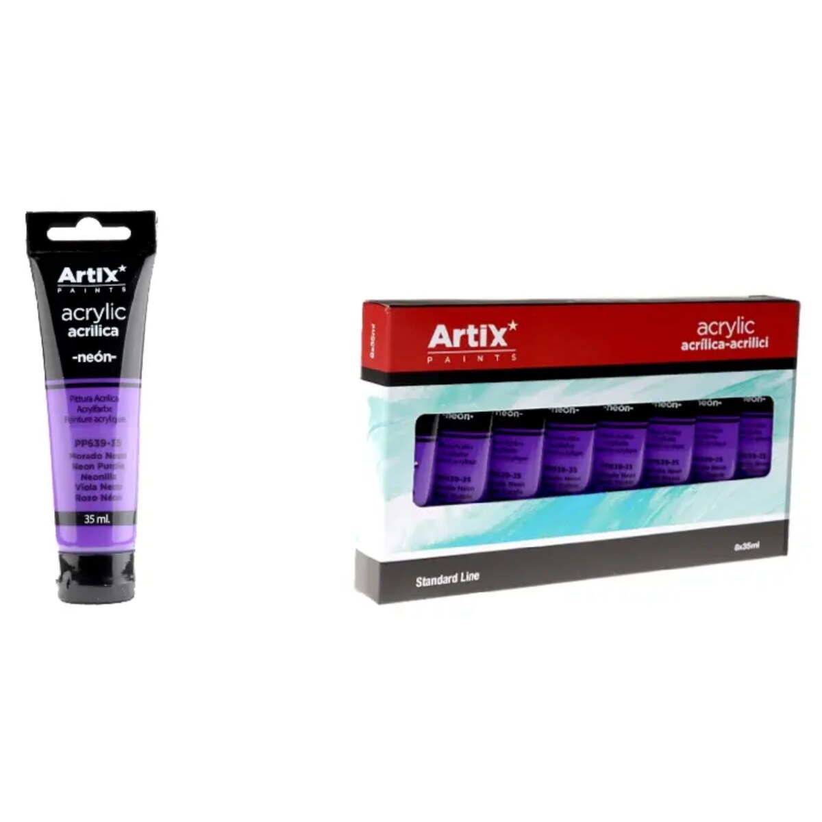 farba akrylowa neon purple artix pp639-35, 35ml