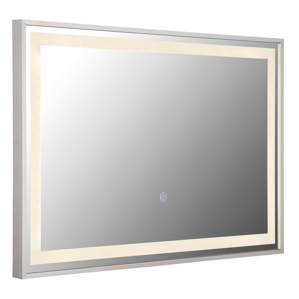 Lustro LED Globo RIVAS 60x40 cm z dotykowym włącznikiem i ściemniaczem, 10W, 2700-6500K, srebrne