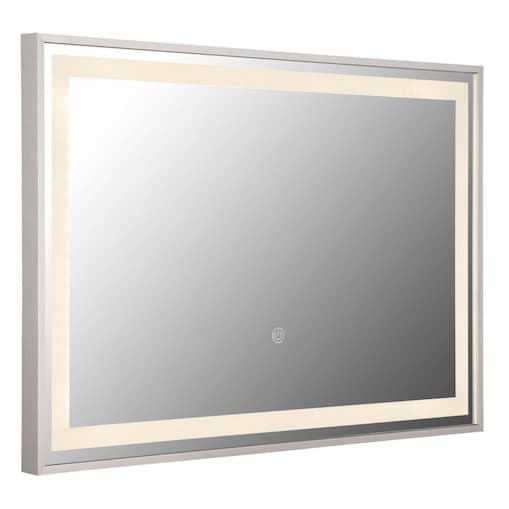 Lustro LED Globo RIVAS 60x40 cm z dotykowym włącznikiem i ściemniaczem, 10W, 2700-6500K, srebrne