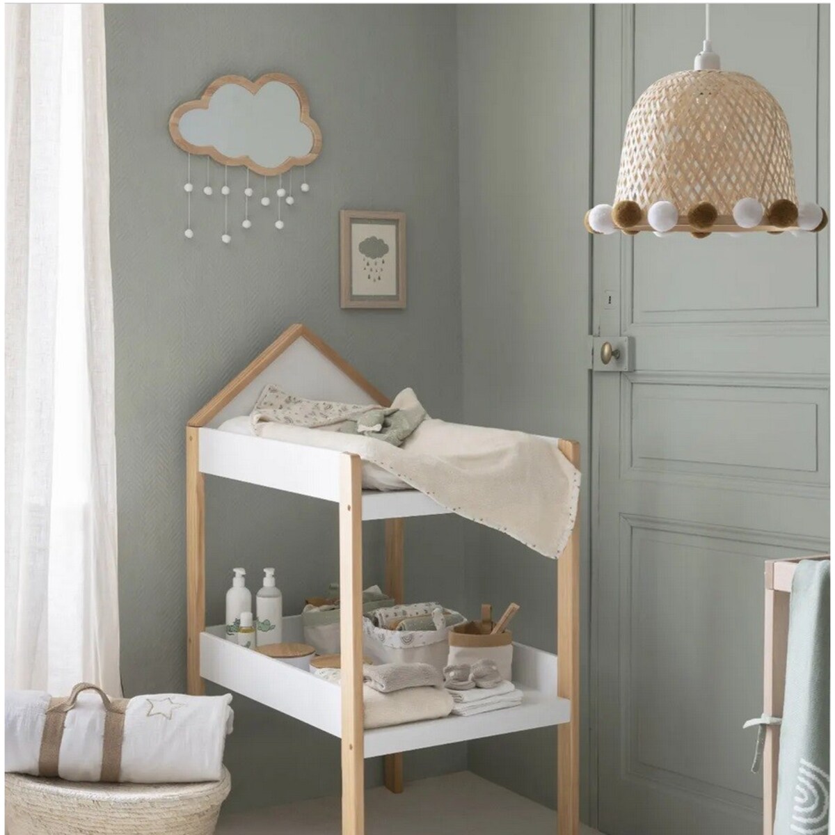 Przewijak dla dziecka biały Domek