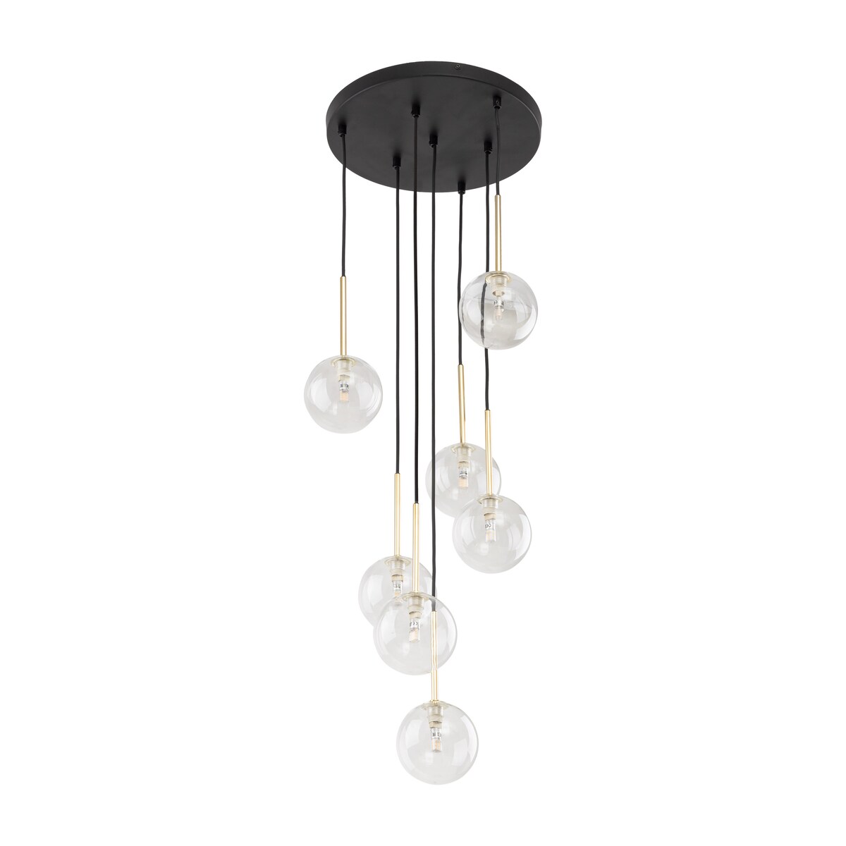 Lampa wisząca TK Lighting NILOS BLACK/GOLD 5362 7xG9 czarno-złota do salonu i jadalni