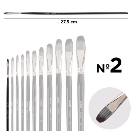 pędzel artystyczny koci język nr.2 artix pp298-01 profesjonalny