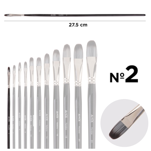 pędzel artystyczny koci język nr.2 artix pp298-01 profesjonalny