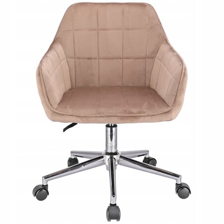 Fotel MILANO beżowy na srebrnej stopie