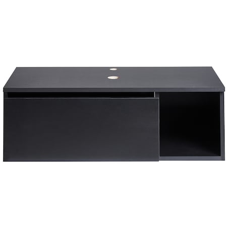 Szafka łazienkowa wisząca pod umywalkę RUPANCO 80 cm Czarny
