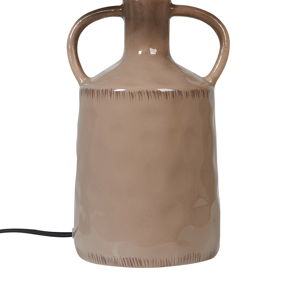 Lampa stołowa LARISSOS Ceramika Beżowoszary