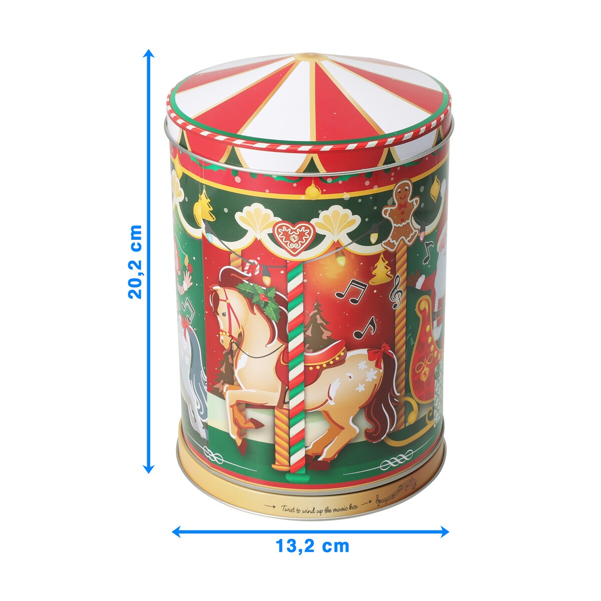 Puszka Na Pierniki Ciastka Słodycze Dekoracyjna 13,2X20,2 Cm Karuzela