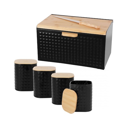 Brunbeste chlebak z zestawem 4 pojemników kuchennych i nożem 63909