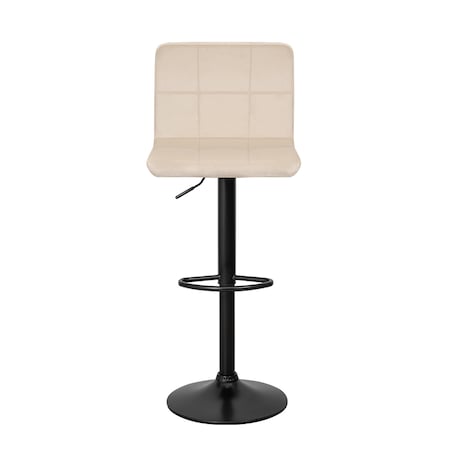 Hoker krzesło barowe tapicerowane regulowane obrotowe beż